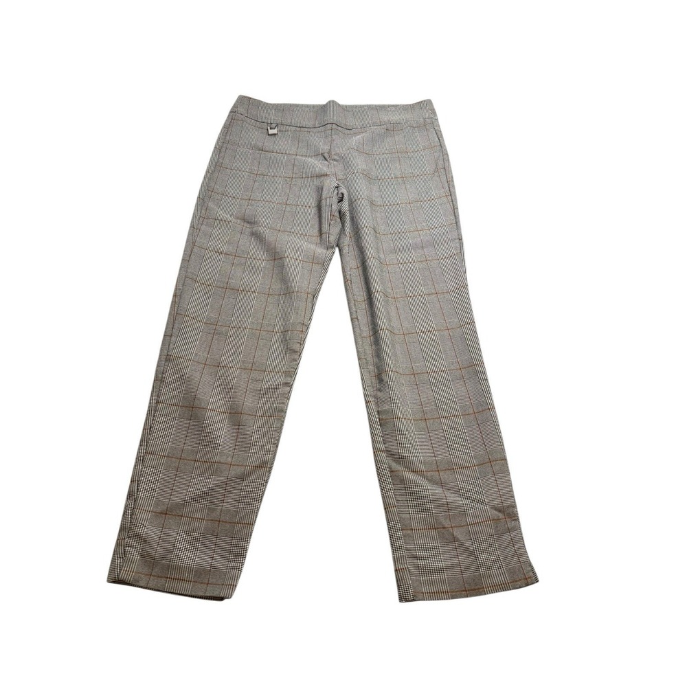 Zoe + Phoebe Women's Plaid Stretch Dress Pants Size Medium Career Office